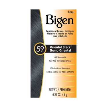 Bigen Permanent Powder Hair Color – Oriental Black 59 – 0.21 oz - ANNS BEAUTY SUPPLY